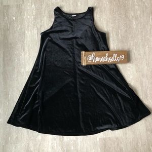 Old Navy Black Velour Swing Dress Size Medium